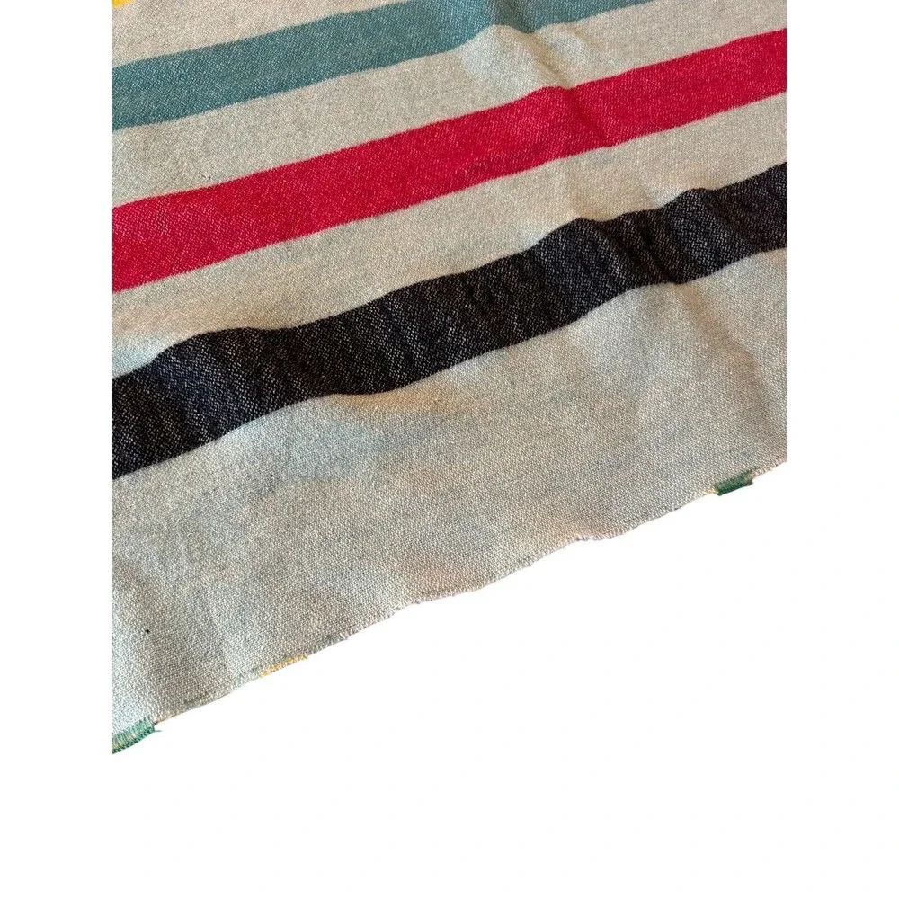 Vintage 4 Point Wool Blanket Reseda Green 83x102 HTF Color See Pictures